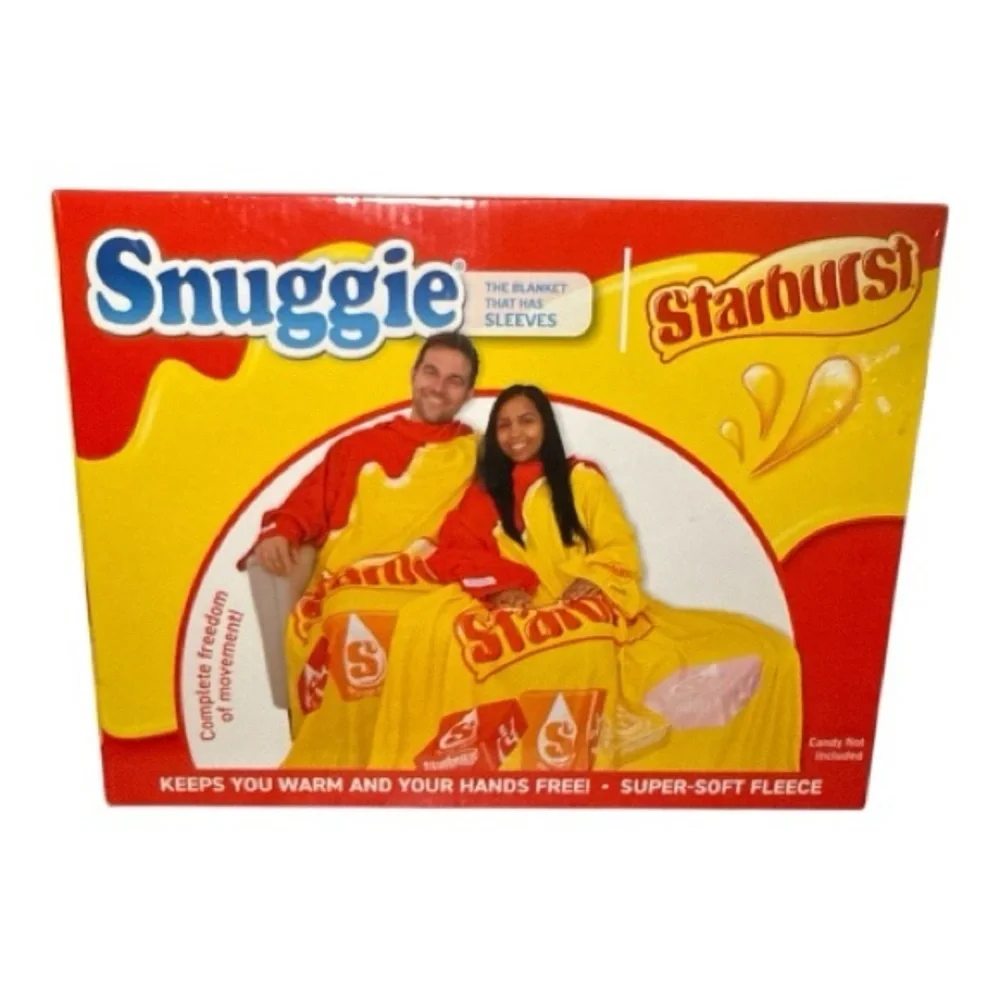 NEW! Snuggie Starburst Super Soft Fleece Blanket With Sleeves 71